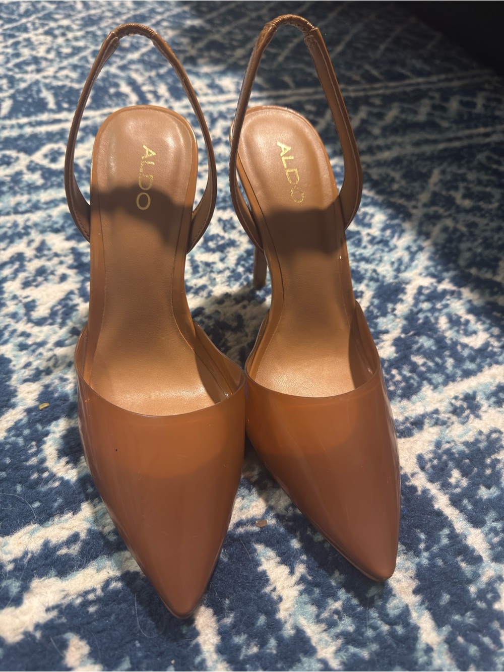 ALDO Brown Pointed Slingback Pumps